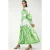 V-hals Paisley Maxi-jurk met Split