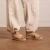 Manfield suède sandalen beige