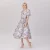Fit-and-flare thee-organza-jurk met bloemenprint