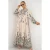 Patroon V-hals Maxi-jurk met knoopsluiting