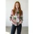 Abstracte Print Knopjesblouse met Lange Mouwen