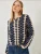Bianco Lucci Gebreid vest  beige / navy / wit