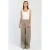 Spooq the label high waist wide leg broek met krijtstreep – grijs/ecru