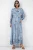 Geprinte V-hals Maxi-jurk