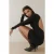 Ruguitsnede Bodycon Mini Jurk