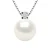Diamond Necklace 0050 Cts natuurlijke zoetwater Pearl Ronde 9-10 mm 925