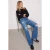 TRENDYOLMİLLA Dames Blauw Effen Wijde pijp Hoge taille Jeans