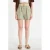 Cache Cache regular high waist casual short met linnen grijsgroen