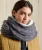 Tweed Colsjaal met Kabelpatroon Blauw