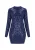 faina Gebreide jurk ‘Festive’  navy