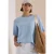 Blouse met korte mouwen en ronde hals