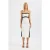 Blokgekleurde Strapless Midi-jurk