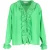 Victoria Beckham blouse met ruches en lange mouwen in groene zijde