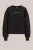 WE Fashion – Meisjes jersey sweater met print en embroidery – Regular fit – Zwart – Katoen –