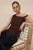 TRENDYOLMİLLA Dames Bruin Effen Mouwloos Getailleerd Blouses
