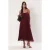 TRENDYOLMİLLA Dames Bordeaux Effen Maxi Mouwloos Casual A-lijn Jurken
