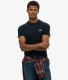 Essential Contrast Geborduurde T-shirt Blauw