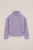WE Fashion – Meisjes gebreide trui met quarter-zip – Regular fit – Lila –