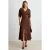 TRENDYOLMİLLA Dames Bruin Effen Midi Kort A-lijn Jurken