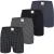 Phil & Co Heren wijde boxershorts mulitpack 4-pack zwart