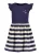 BLUE SEVEN Jurk  navy / pink / wit