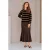 &Co Woman gestreepte pullover – donkerbruin