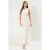 Ecru effen mouwloze casual jurk voor dames