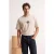 TRENDYOL MAN Heren Beige Slogan Kort Oversized T-shirts