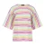 Gestreepte oversized katoenen ripstop-top met ellebooglange mouwen