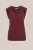 WE Fashion – Dames jersey singlet met plooidetail – Regular fit – Donkerrood – LENZING™ ECOVERO™ viscose –