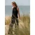 Summum 7s7981-70062 990 top halter shiny cord yarn knit black