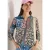 Cecil Dames 3/4-mouwen blouse met patchworkprint in Groen
