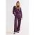 Tramontana satijnen straight leg pantalon – donkerpaars