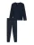 SCHIESSER Pyjama lang ‘ Fine Interlock ‘  nachtblauw / wit
