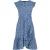 Korenbloemblauwe gebloemde viscose jurk