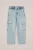 Blue Ridge – Meisjes loose fit cargo jeans – Loose fit – Lichtblauw – Katoen –