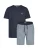 Phil & Co. Berlin Pyjama kort ‘Fashionable’  marine