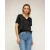 T-shirt met korte mouwen en V-hals van zijde