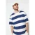 TRENDYOL MAN Jongens Donkerblauw Gestreept Kort Oversized T-shirts