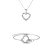 Locked Heart Ketting Sets – Zilver en Kristal