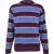 Boss Heren Gestreepte Sweater Top (Paars/Blauw)
