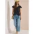 Shirt met overhangende schouders en uitgesneden details