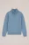 WE Fashion – Jongens gebreide trui met quarter-zip – Regular fit – Lichtblauw – Katoen –