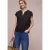Street One Dames Blouse met Shiffley-patroon in Zwart