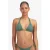 Beachlife voorgevormde triangel bikinitop met lurex en textuur groen