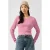 QS katoenen kabeltrui met kabels – roze
