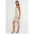 Gestructuurd Halter Midi-jurk met Uitsnijding