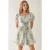 Floral A-lijn Mini-jurk met Strikdetail