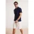 TRENDYOL MAN Heren Donkerblauw Effen Kort Regular fit Poloshirts