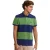 River Woods Custom Fit Striped Stretch Polo Royal Blue/belize Green